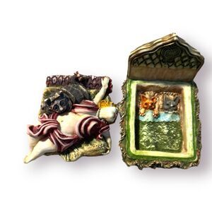 Harmony Kingdom Clair‎ de Lune Justine and Cat Series Limited Edition
